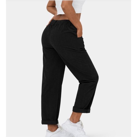 Halara Corduroy Casual Pants Black Size L - Picture 3 of 12